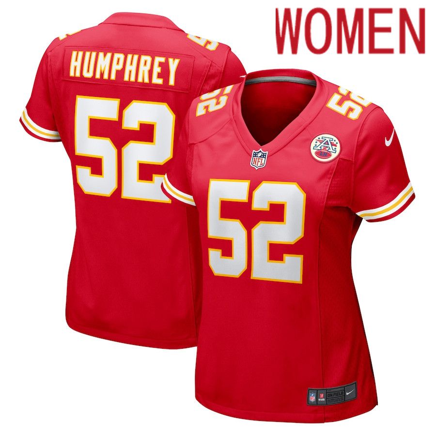 Women Kansas City Chiefs 52 Creed Humphrey Nike Red Game NFL Jersey